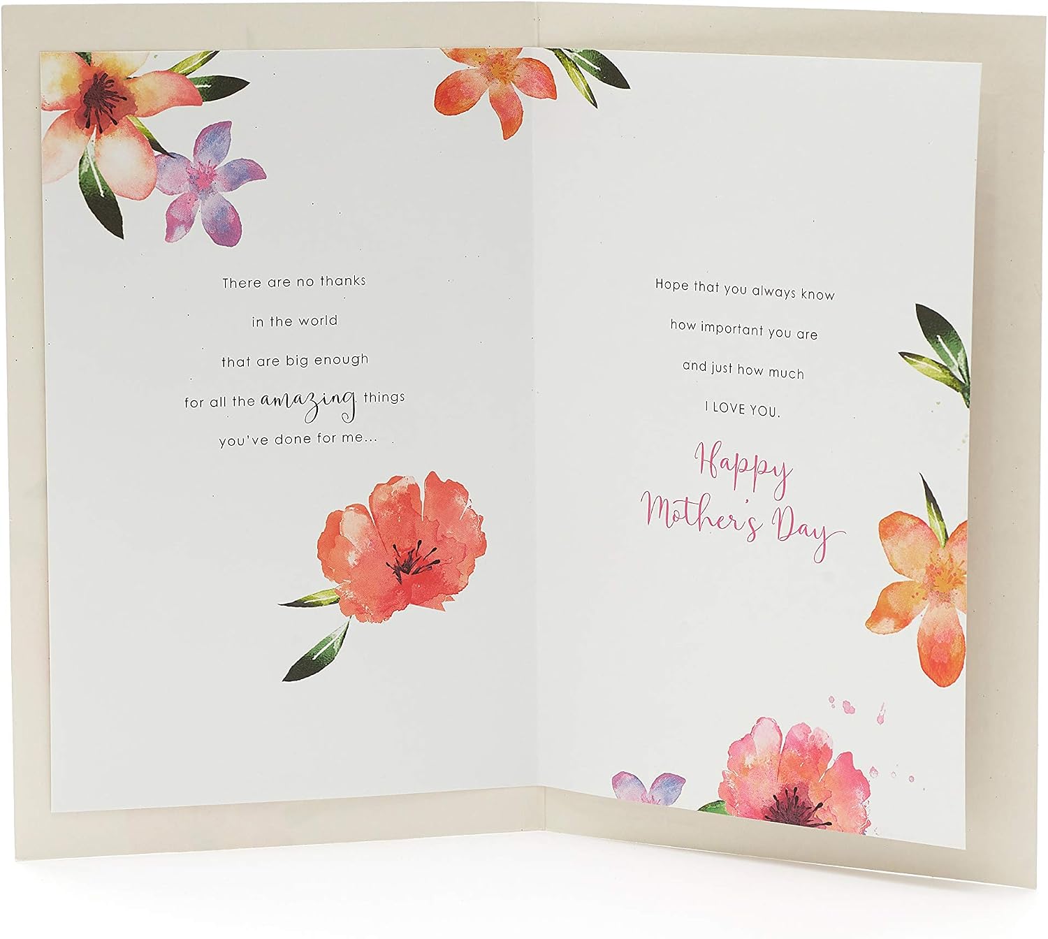 UK Greetings UK Greetings Mother's Day Card Lovely Mum, Floral Mum Card On Mother's Day, Lovely Mother's Day Card for Mum - Image 3