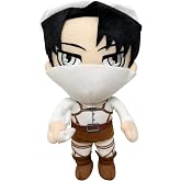 GE Animation Great Eastern Attack on Titan Cleaning Levi Ackerman Stuffed Plush, 8.5"