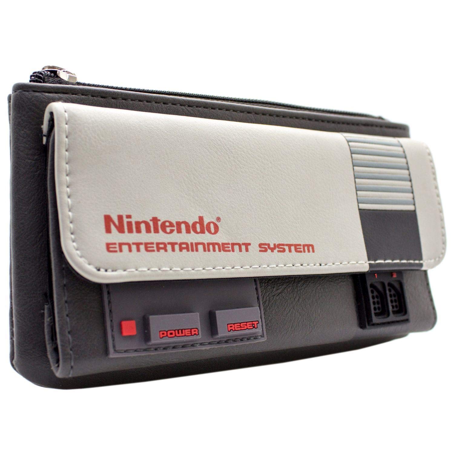 Retro NES Gaming Entertainment System Console Purse Clutch Coin Pocket & Card Holder, Grey
