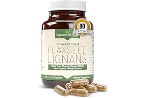 Lignans For Life Flaxseed Lignans for Dogs & People - Natural Hormone Support, 15mg 90 Capsules, Flax Seed Natural Capsules, Natural Flaxseed Supplements w/High Fiber - Flaxseed Vitamins