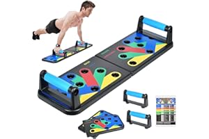 Push Up Board 14 in 1, with Pushup Handles, Portable Home Gym Strength Training Push Up Board, Multi-functional Fitness Board