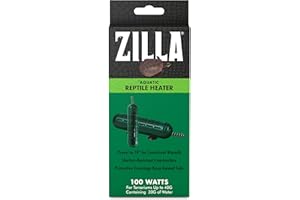 Zilla Aquatic Reptile Heater, Fully Submersible, Auto-shut Off, for Terrariums up to 40 Gallons