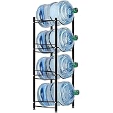 LIANTRAL Water Cooler Jug Rack, 4-Tier Heavy Duty Water Bottle Holder Storage Rack for 5 Gallon Water Dispenser, 5 Gallon Water bottle Holder, 5 Gallon Water Jug Holder