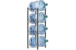 LIANTRAL Water Cooler Jug Rack, 4-Tier Heavy Duty Water Bottle Holder Storage Rack for 5 Gallon Water Dispenser, 5 Gallon Water bottle Holder, 5 Gallon Water Jug Holder