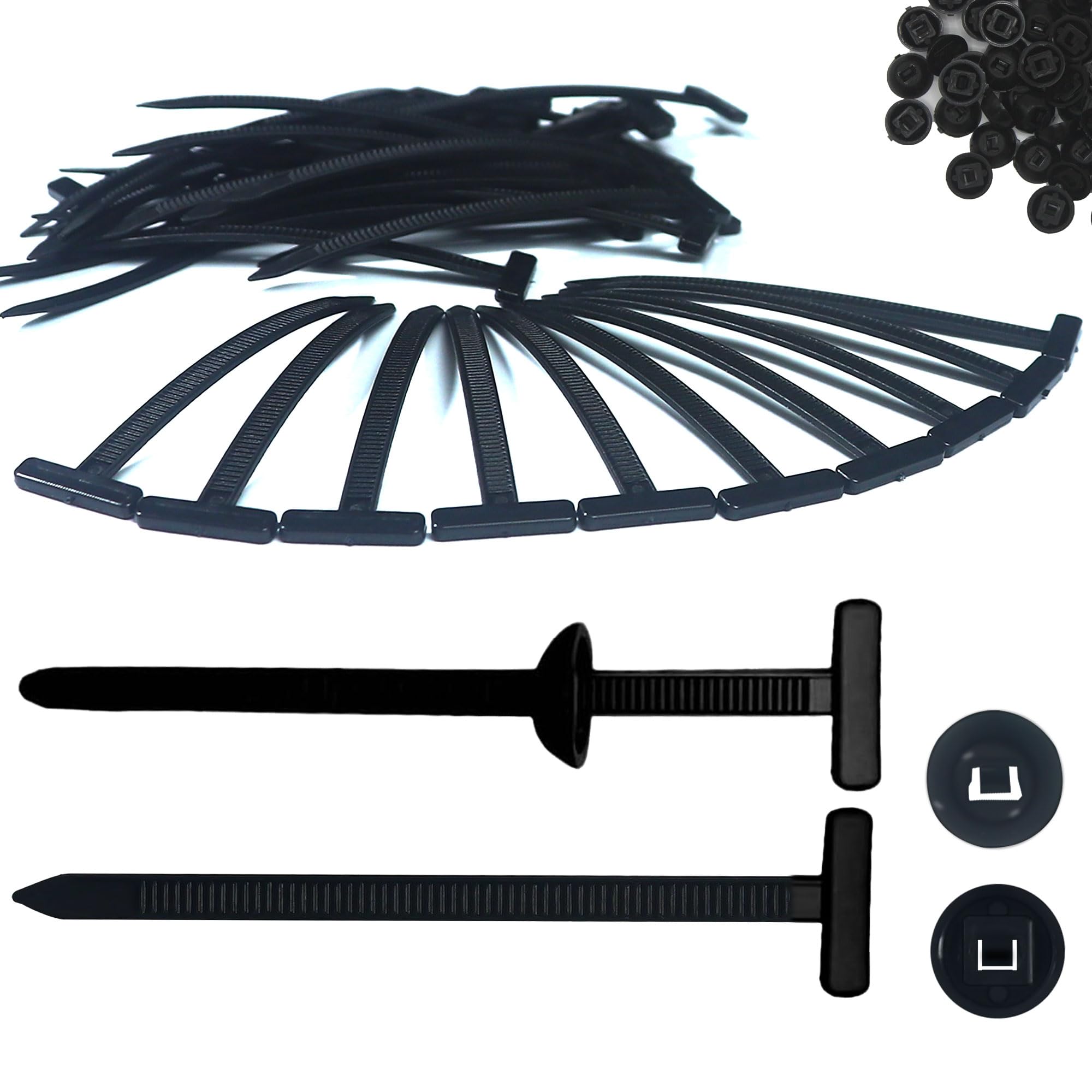 Photo 1 of 120Pcs Nylon Universal Cable Tie Buckle,Car Quick Repair Fixed Cable Ties Tool,Multifunctional Cable Tie Buckle Suitable,Various Environments