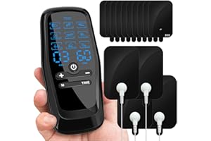 Electronic Pulse Stimulator, Dual Output TENS Unit Machine Multifunctional Full Body Electronic Pulse Massage Therapy Device 