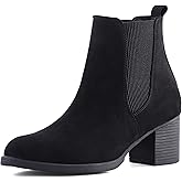 COASIS Women's Chelsea Boots Chunky Block Heel Slip On Ankle Boots with Elastic Sided Fall Booties