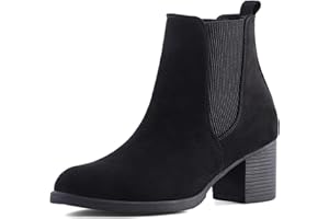 COASIS Women's Chelsea Boots Chunky Heel Slip On Ankle Booties with Elastic Sided