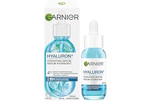 Garnier Hyaluronic Acid Face Serum, With Aloe Vera, Pro-Ceramides, Glycerin, Panthenol, Glass Skin, Reinforce Skin's Moisture