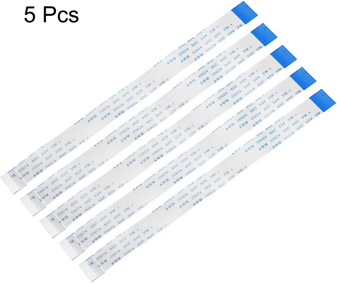 sourcing map Flexible Flat Cable, 22 Pins 0.5mm Pitch 150mm FPC FFC Flexible Ribbon Cable for LCD TV DVD Player Laptop 5Pcs (B Type) - Image 3