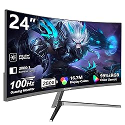 Raywego 24 inch 3000R Curved Monitor 100Hz FHD