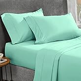 Pieridae Queen Sheet Set - 4 Pieces Aqua Sheets for Queen Size Bed - All Season Ultra Soft Luxury Hotel Bedding Sheets & Pillowcases, 16 Deep Pocket Queen Fitted Sheet, Easy Care - Queen Bed Sheets