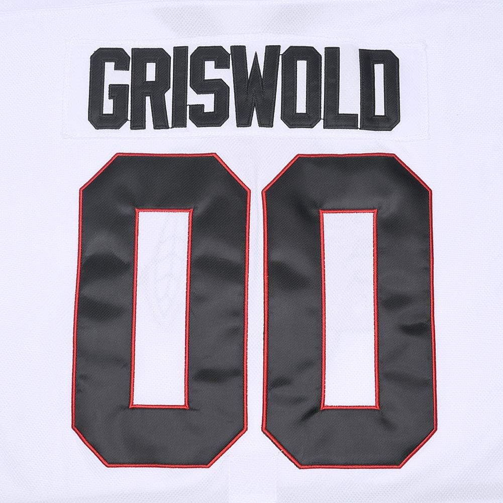 Youth Clark Griswold #00 X-Mas Christmas Vacation Movie Ice Hockey Jersey: Clothing