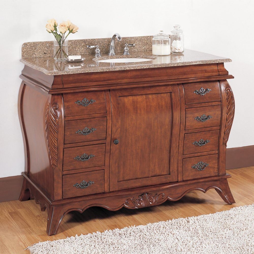 Royal Teak Bombe Single Bathroom Vanity Kitchen & Dining