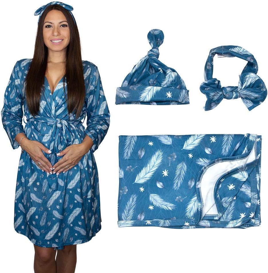 mom and baby matching swaddle