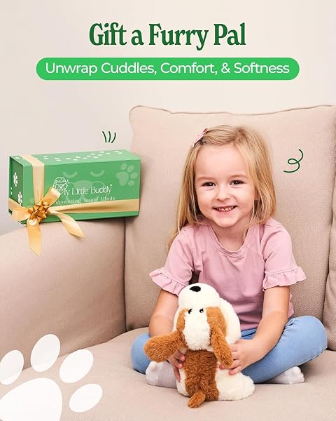 MY LITTLE BUDDY HEATABLE WEIGHTED PLUSH PUPPY DOG – COZY COMFORT & SECURITY, SOOTHING STUFFED ANIMAL FOR KIDS & TODDLERS, COMPACT 1.5 LBS – PERFECT FOR CUDDLES!