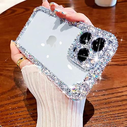 Cavdycidy Designer Compatible with iPhone 14 Pro Max Bling Clear