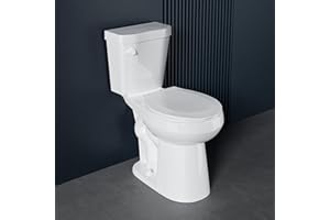 Miuara Compact Extra Tall Toilet 21 Inch for Small Bathroom - Tornado Flush Comfort High Toilet for Seniors, 20.5 Inch Bowl Height 21.25 Inch Seat Height, Two Piece Single Flush 1.28 GPF, White