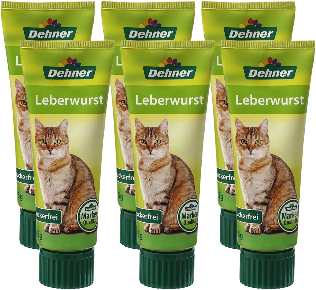 Dehner Cat Snack Food Grade Liver Floss 6 x 75g (450g) Packaging may vary, 450 g (Pack of 1)