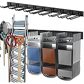 TORACK Tool Storage Rack, Heavy Duty Steel Garage Wall Mount Garden Tool Organizer for Ladders, Chairs, Shovels, Broom, Power tools (8-Pack 5.7"-11" Mixed Hooks, up to 800 lbs)