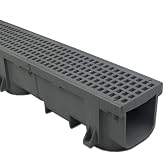 Polylok Heavy Duty 4ft Trench Drain &amp; Grate - Gray