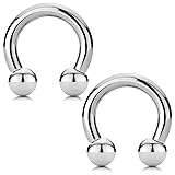 BodyJ4You 2PCS Horseshoe Circular Barbell Stainless