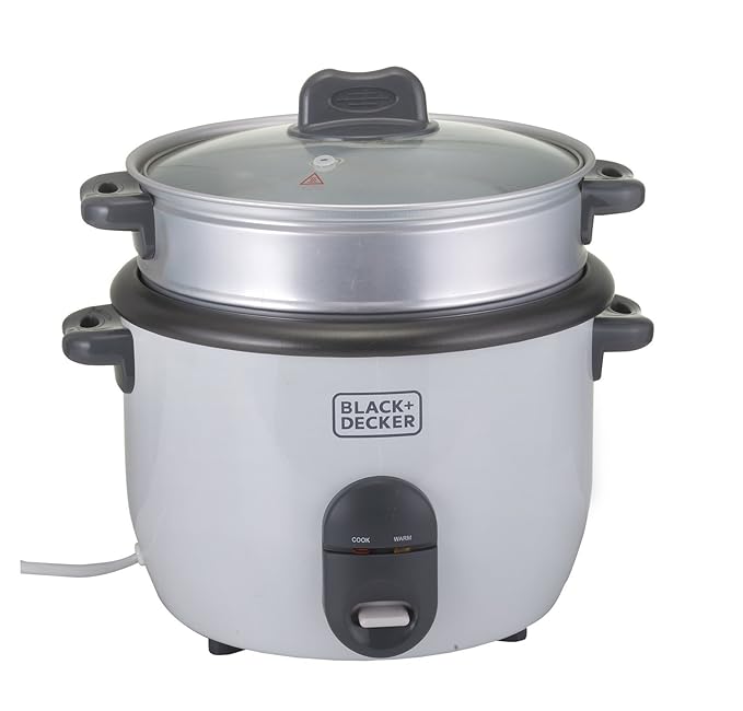 Amazon.com: Black & Decker RC1860 700W 1.8 L 7.6 Cup Rice Cooker (Non-USA Compliant), White: Kitchen & Dining