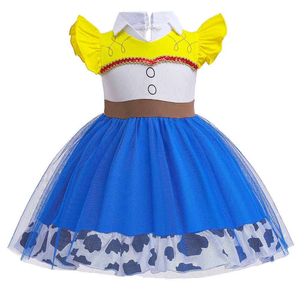 Photo 1 of 3T---REXREII Little Girls Jessie Princess Costumes for Halloween Carnival Christmas Birthday Pageant Party Summer Midi Tulle Dress 3T