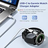RUXELY USB C to Garmin Watch Charger Adapter 4 Pack for Fenix Forerunner Venu view 2