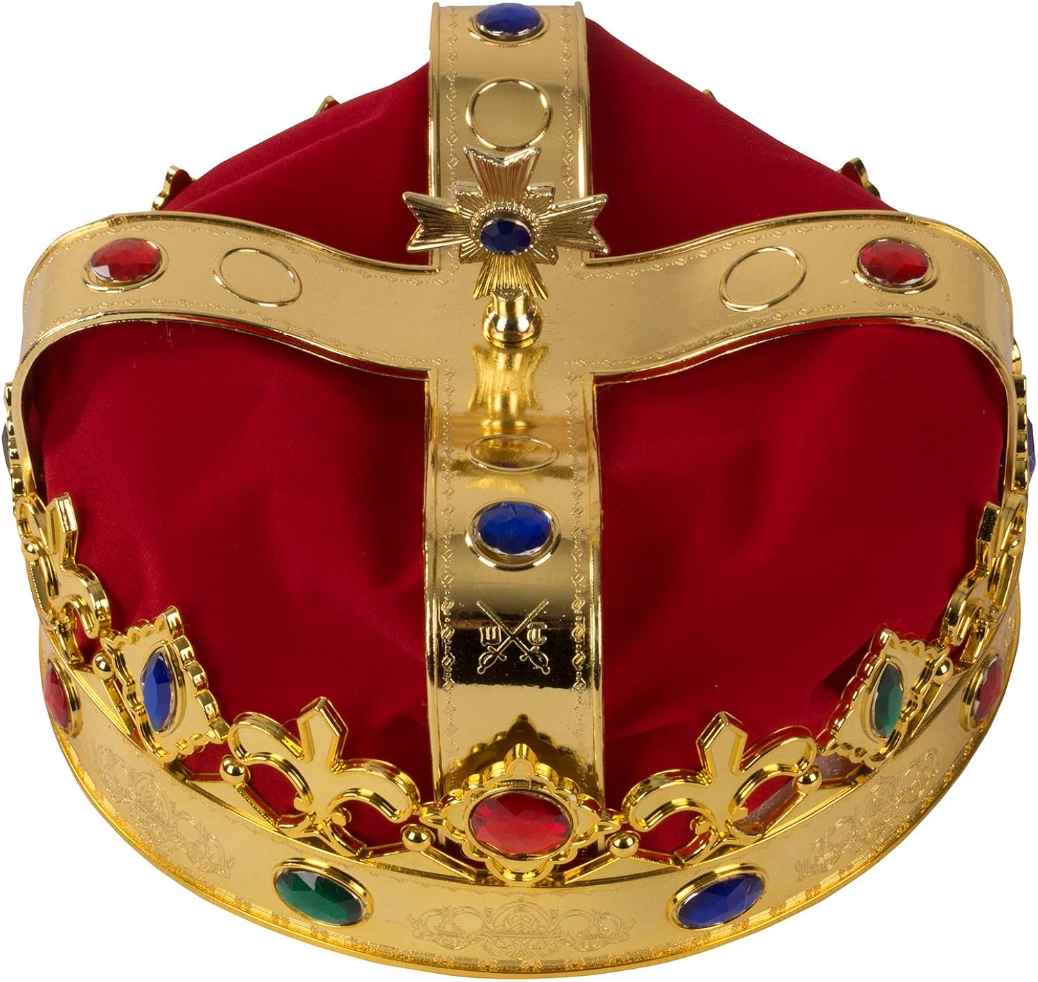 Funny Party Hats Royal King’s Crown & Scepter - King Costume - Gold Costume Crown - Dress Up Accessories - 2 Pc: Toys & Games