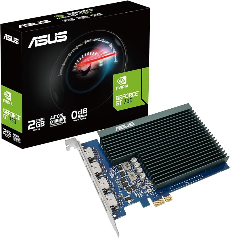 ASUS GeForce GT 730 Graphics Card 2GB GDDR5 PCIe 2.0 4x HDMI Passive