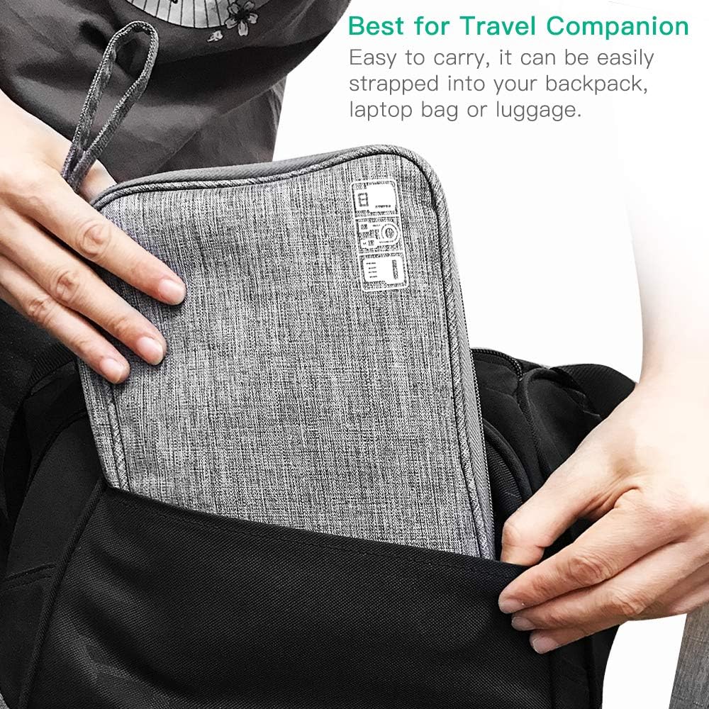 HCFGS Electronics Accessories Organizer Bag, Travel Cable Organiser Bag - Image 5