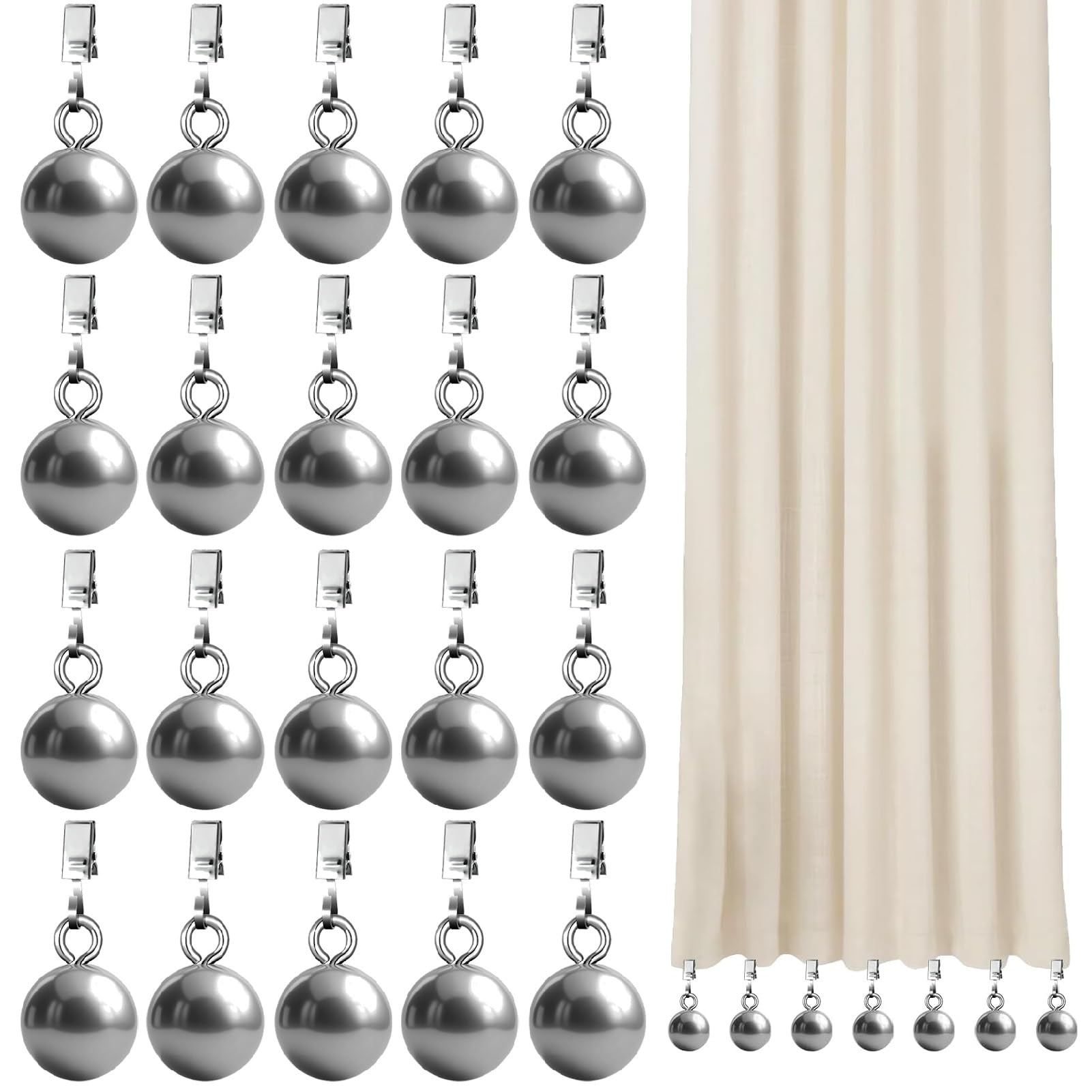 Photo 1 of **used missing parts***Hoemwarm 20 Pack Outdoor Curtain Weights, 6.3 oz Heavy Duty Curtain Weights Tablecloth Flag Weights Clips for Wind Pergola Patio Gazebo Cabana Outdoor Drapery