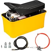 VEPURLT Air Hydraulic Pump 10,000PSI, Air Hydraulic Foot Pump | 1/2 Gal Reservoir, Air Foot Pedal Hydraulic Pump with Hose for Hydraulic Bead Breaker