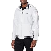 Tommy Hilfiger mens Lightweight Waterproof Regatta Bomber Jacket, White, X-Large US