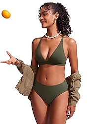 CRZ YOGA Bikini Bottoms for Women Mid Rise Full