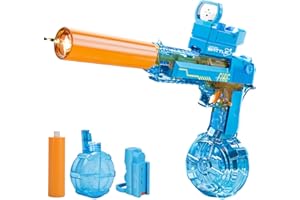 Britik Electric Water Guns for Kids Ages 4-8: Automatic Squirt Gun 32FT Long-Range Large Capacity Water Gun Ideal for Pool Party Beach and Backyard Battles Summer Outdoor Water Toy for Kids 8-12, Blue