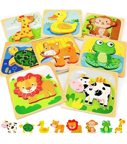 Bigjigs Toys Zweiteile-Puzzle Transport – 8 Holzteile Für Boot, Flugzeug, Auto & LKW, Ab 12 Monaten