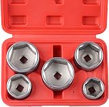 DAYUAN 5pc 3/8" Drive Oil Filter Wrench Socket Set 24 27 32 36 38mm Cr-V 6pt view 3