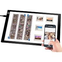 Light Pad A4 Pour Diapositives Et Négatifs - Tablette Lumineuse LED 3 Niveaux - Alimentation USB
