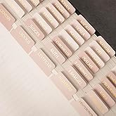 Lumintutu Laminated Bible Tabs, Gold Foil Large Print Lettering, 75 Tabs Bible Study Journaling Supplies, Christian Gift for 