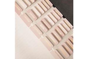 Lumintutu Laminated Bible Tabs, Gold Foil Large Print Lettering, 90 Tabs Bible Study Journaling Supplies, Christian Gift for Women and Men, She Reads Truth Bible (Pink)