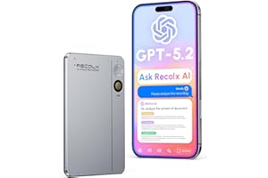 RECOLX AI Voice Recorder, App Control, Transcribe and Summarize with 71 Pro Templates, Deep AI Analysis, Always Record for Me