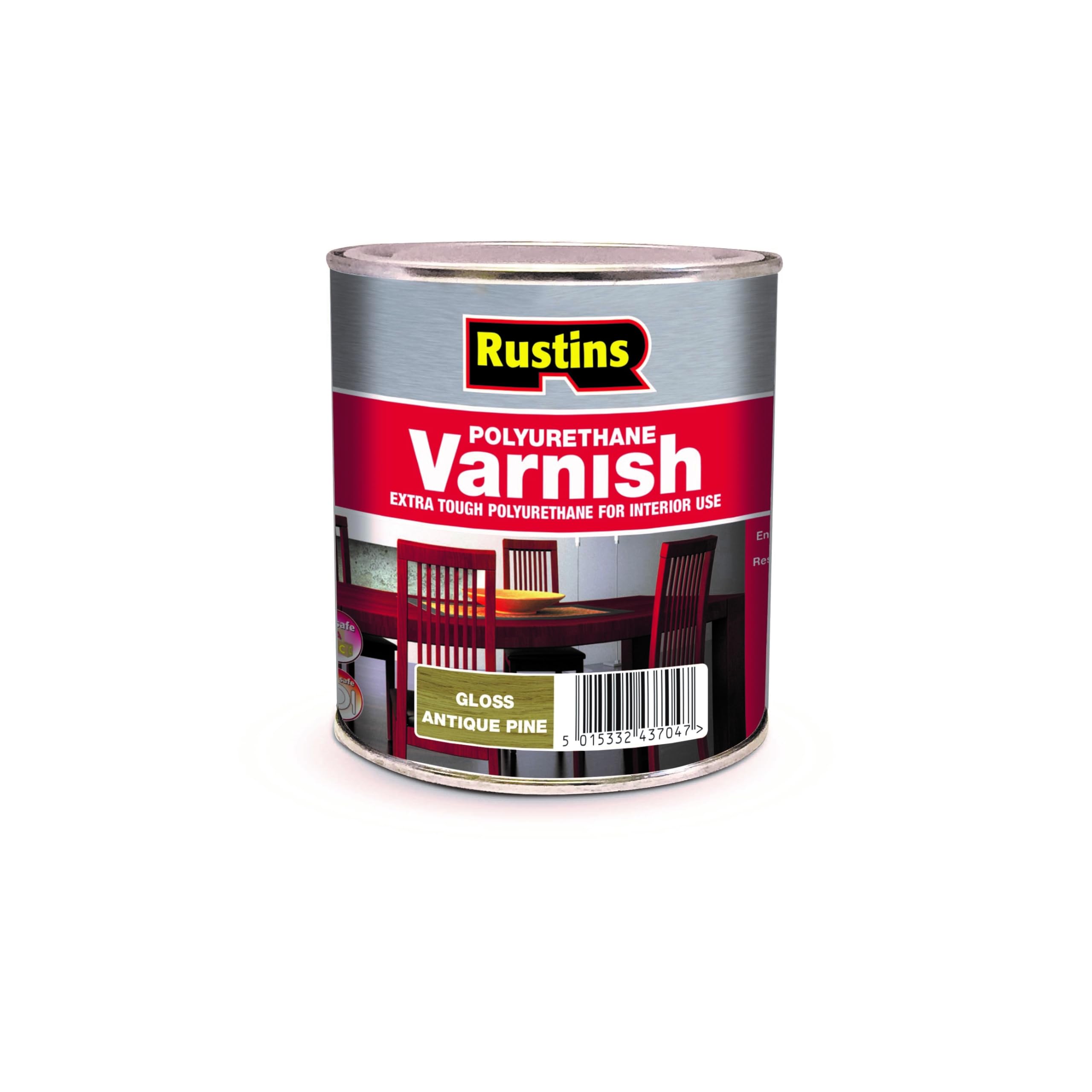 RUSTINS POGA1000 Polyurethane Varnish, Antique Pine Gloss, 1 l