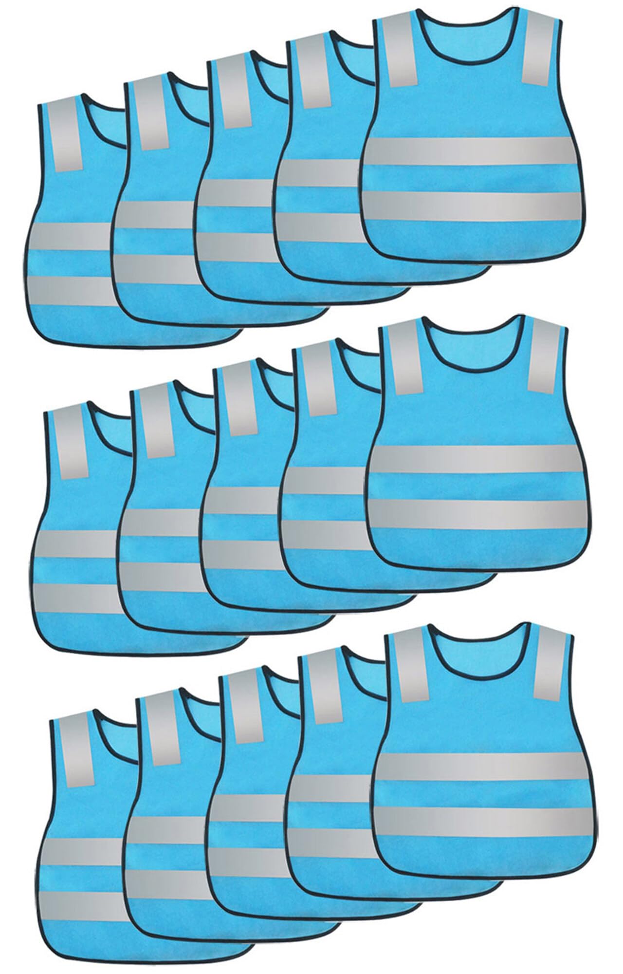 Happy Cherry Unisex Kids Blue Neon Cycling & Hiking High Visibility Vest 15 Pack