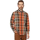 U.S. Polo Assn. Mens Long Sleeve Classic Fit 1 Pocket Yarn Dye Peached Twill Multicolor Plaid Woven Shirt