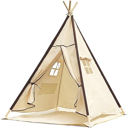 Amazon Com Lavievert Indian Canvas Teepee Children Playhouse Kids