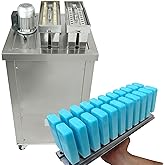 Kolice Commercial Brazilian Slim Molds Popsicle Machine, Ice Bars Machine, Ice Lolly Sticks Machine, Ice Lollipop Machine with 2 Slim Molds and 1 Aligner,123ml/each stick