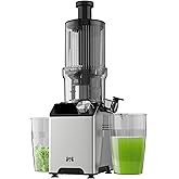 WHUTO Cold Press Juicer, Juicer Machines with 4.35'' Wide Feed Chute, Stainless Steel Masticating Juicers Easy to Clean, Ergo