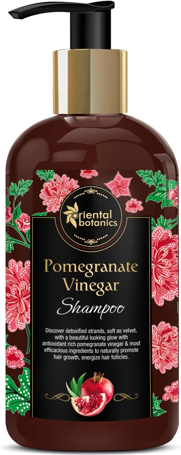 Oriental Botanics Pomegranate Vinegar Shampoo - With Argan Oil, Protein, For Healthy, Strong Hair With Antioxidant Boost, 300 ml
